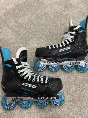 Bauer RSX  8080 7676 Black and Blue Inline Hockey Skates